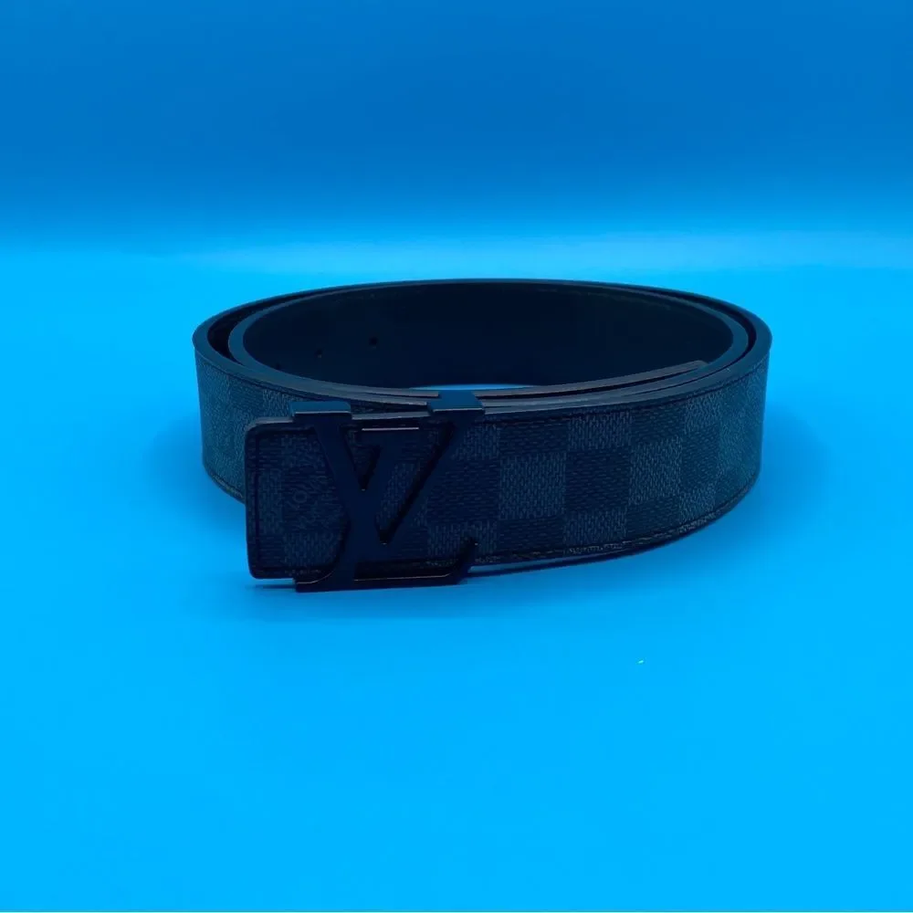 Louis Vuitton Black Checkered Belt